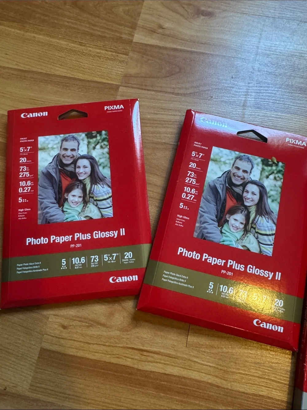 3 packs Canon Photo Paper Glossy, NEW 5 x7in and 4 x 6in 70 printing sheets